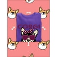 thumbnail image 3 of Corgi Mama Corgi W Sunglasses Sweatshirt Women -Image by Shutterstock, Female XX-Large, 3 of 4