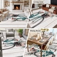 thumbnail image 5 of 6'x9' Area Rugs, Bicycles Indoor Outdoor Area Rug for Living Room Bedroom, Country Vehicle Botanical Flowers Wooden Plank Washable Bathroom Rugs Kitchen Floor Carpet Mats Home Decor Aesthetic, 5 of 8