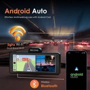 Rexing Wireless Apple CarPlay & Android Auto Display with 4K Dash Cam