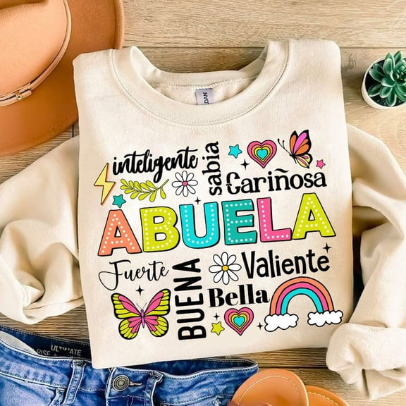 Ella es Abuela Retro Grandma Blessed Abuela Spanish Grandma, Mom Life Mother Shirt