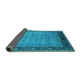 thumbnail image 2 of Ahgly Company Indoor Square Oriental Turquoise Blue Industrial Area Rugs, 5' Square, 2 of 4