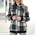 thumbnail image 4 of Black*Friday Sale Chaoheng Womens Winter Coats Women's Plaid Striped Mid-Length Jacket,Long Sleeve Zip Up Coat with Pockets, 4 of 5