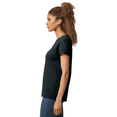 thumbnail image 2 of Gildan Heavy Cotton Women’s V-Neck T-Shirt, 100% Cotton, Soft & Durable, Semi-Fitted, Black, S, 2 of 5