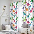 thumbnail image 5 of Blackout Kids Curtains,White Dinosaurs Colorful Cacti Pattern Childrens Insulated Curtains Set Of 2,Bedroom Essentials,Toddler Room Decor 52"x84", 5 of 5