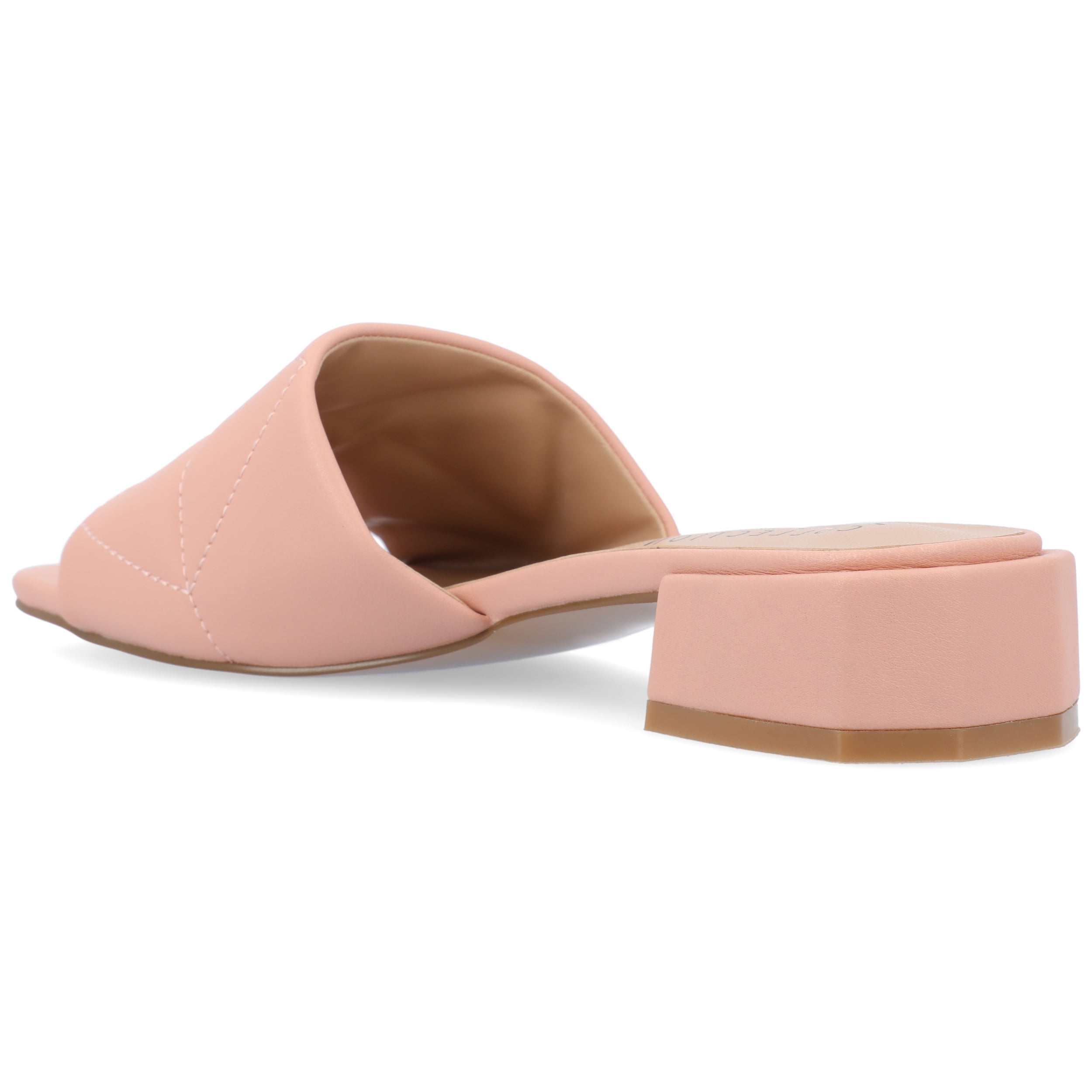 Journee Womens Elidia Slip On Block Flat Sandals