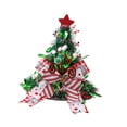 thumbnail image 4 of Sombrero para de Navidad Decorativo Adorno de Navidad Gorra Festiva para Decoración Sombrero con Lazo No Tejido Función Ornamentación Adecuado Lazo verde, 4 of 8