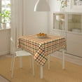 thumbnail image 5 of Christmas Tablecloth Square 60×60 Inch Blue Snowflake Winter Table Cloth Water Resistant Fabric Table Covers for Kitchen Dining Small Tablecloth for Party Home Decor, 5 of 6