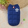 thumbnail image 1 of QJUHUNG Veste Sans Manches pour Chien avec Mignonne Empreinte de Patte - Fermeture à Boutons-Pression, Remplie de Polyester, Lavable à la Machine, Non Imperméable, Manteau pour Animaux Toutes Saisons pour Petites à Moyennes Races - Douillet, Chaud, Automne, 1 of 7