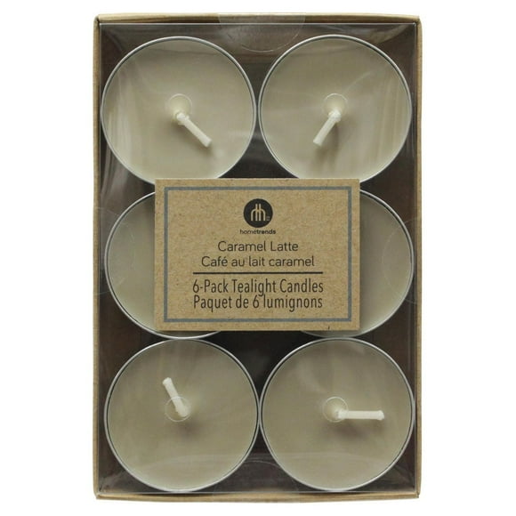 Hometrends Caramel Latte Scented 6-Pack Tealight Candles