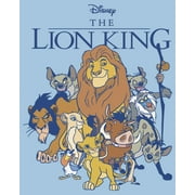 Boy's Lion King Character Group Shot Graphic Tee Light Blue X Large