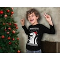 thumbnail image 3 of Tstars Ugly Christmas Sweater Big Trex Santa - Children Funny Youth Kids Long Sleeve T-Shirt 4T Black, 3 of 5