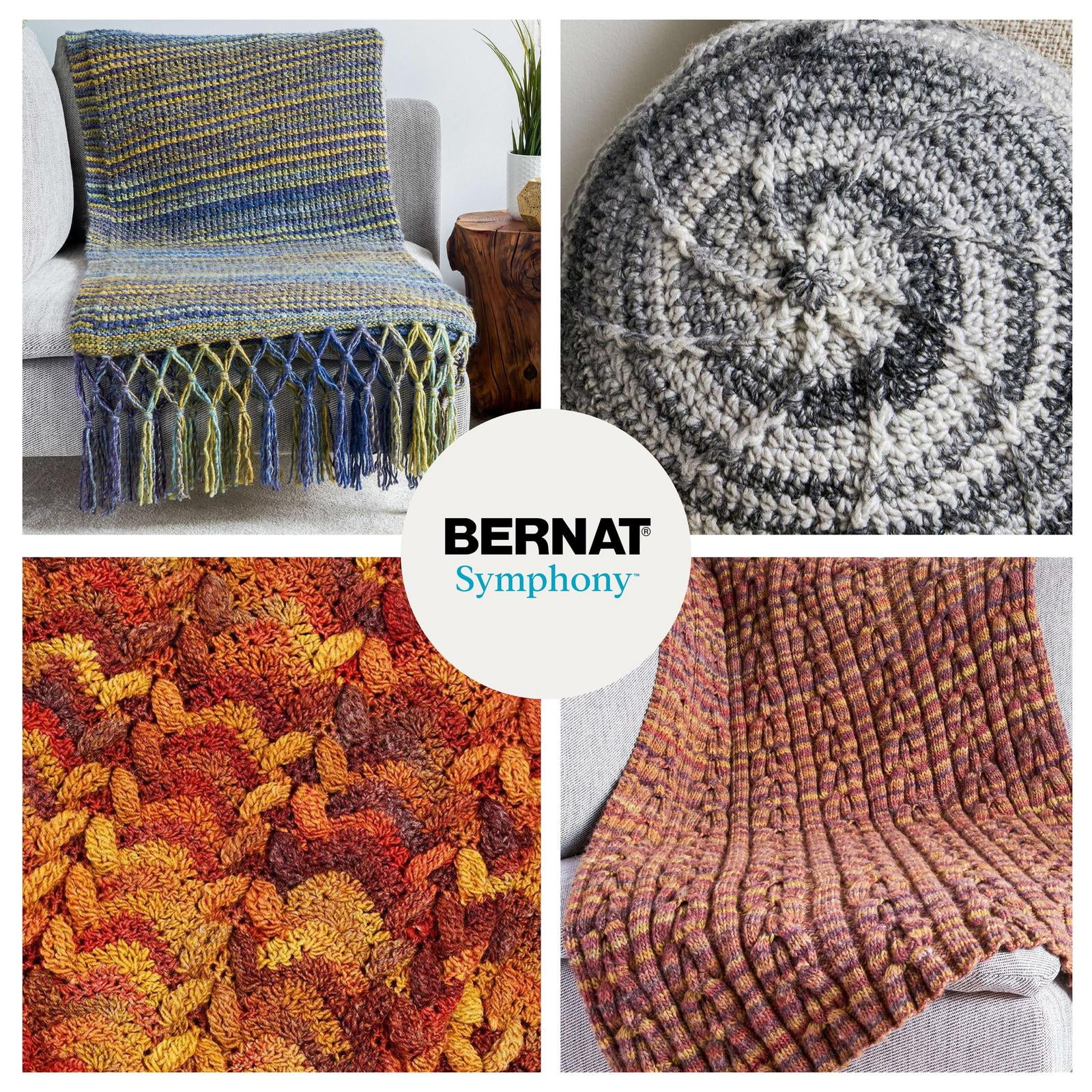 Bernat® Symphony™ #5 Bulky Blend Yarn, 7.9oz/225g 309 Yards, Bernat Symphony Yarn