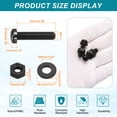 thumbnail image 2 of Uxcell 15 Set M6x25mm Nylon Plastic Cross Round Head Screw Phillips Bolts Hex Nuts Flat Washers Assortment Kit, Metric Full Thread Bolt Fasteners for DIY Machine Assembly, Black, 2 of 7