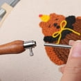 thumbnail image 4 of YIEMEEN Punching Needle Embroidery Set for Beginner, Includes Wood Handle Embroidery Pen 3 Punching Needle Head and Threader, 4 of 11