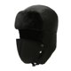 thumbnail image 1 of Sombreros, gorras, bufandas, hombres y mujeres, sombrero de trampero ruso, orejeras de soldado, sombrero de esquí para la nieve, negro, 1 of 3