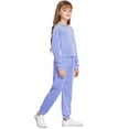 thumbnail image 6 of Arshiner Girls 2 Piece Outfit Sweatsuits Set Kids Velour Sweatshirts & Sweatpants Tracksuits Set for Girls, 6 of 8