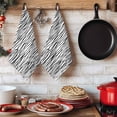 thumbnail image 6 of Black White Lines Kitchen Towels Set of 4, Retro Stripes Texture Minimalist Art Absorbent Dish Towels for Kitchen, Microfiber Hand Towel, Quick Drying Tea Towel for Cleaning Decorative Dishcloths, 6 of 7