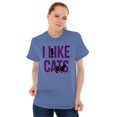 thumbnail image 4 of I Like Cats Crazy Feline Lover Lady Women's Graphic T Shirt Tees Brisco Brands S, 4 of 6