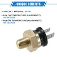 thumbnail image 3 of Unique Bargains Coolant Hose Thermostat Switch Kit 4AN 180'F on - 165'F Off Universal for Car Truck, 3 of 6