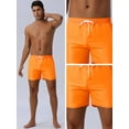 thumbnail image 4 of DARING DIVA Men's Elastic Waist Drawstring Beach Board Shorts 28 Orange, 4 of 6