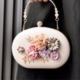 thumbnail image 2 of FENOHREFE Sophisticated Bride's Evening Bag With Flower Details Spacious Crossbody Bags Shoulder Handbag for Wedding and Party, 2 of 8
