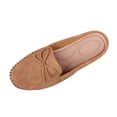 thumbnail image 2 of Bow Backless Loafer Mules for Women Soft Comfortable Dressy Slide on Shoes Women Lightweight Leather Closed Toe Mule Flats, 38, 2 of 9