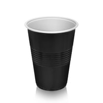 True Black Disposable Cups for Birthday Party, Game Nights, 16oz, Set of 50
