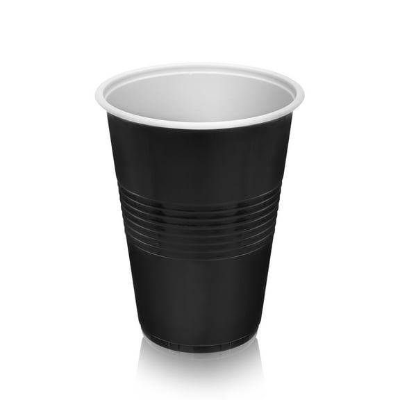 True Black Disposable Cups for Birthday Party, Game Nights, 16oz, Set of 50