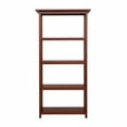 thumbnail image 4 of Mission 60-Inch Tall Wood Bookcase – 4-Tier Bookshelf with 2 Adjustable Shelves, 4 of 8