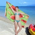 thumbnail image 7 of Dreamtimes Beach Towels Summer Watermelon Slices Camping Towels Snacks Sun Leaves Sand Free Beach Towel, 30"x60" Large Beach Towels Quick Dry Bath Travel Towels Pool Yoga Beach Mat for Men Women, 7 of 7