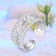 thumbnail image 4 of Anillo Abierto Hueco Yinane Plata ajustable, 4 of 8