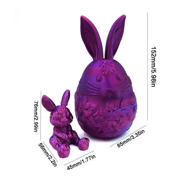 Juguete Conjunto de Huevo de Pascua Decoración Móvil Figurina Impresa Regalo de Pascua Sorpresa