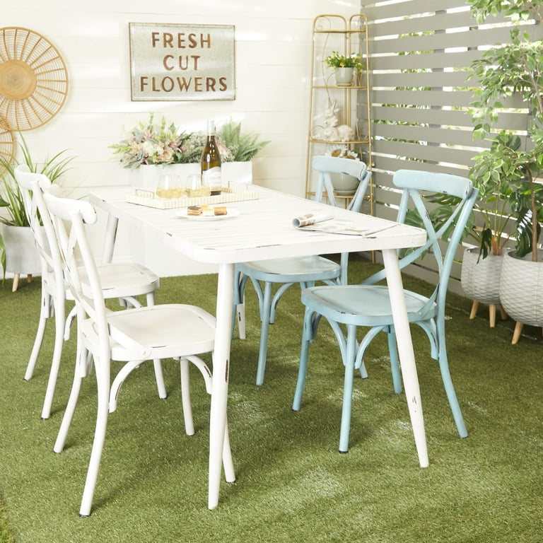 White outdoor dining table for 8 deals