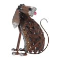 thumbnail image 5 of Dog Statue Iron Retro Waterproof Vivid Shape Garden Decoration with Solar Powered LED Light for Courtyard, 5 of 5