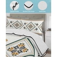 thumbnail image 4 of Beige Boho Queen Size Down Alternative Comforter, Lightweight Comforter Quilt Bedding Set with Pillow Shams Vintage Ethnic Tribe Abstract Art Retro All Seasons Bed Comforter Duvet Insert 90"x96", 4 of 7
