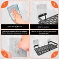 thumbnail image 3 of Sesiiduo Shower Caddy, 2 Pack Adhesive Shower Organizer, Rustproof Metal Shelves, No-Drill Bathroom Organizers and Storage, Black, 3 of 8