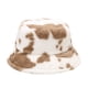 thumbnail image 5 of Sombrero De Pescador De Felpa De Invierno Mujeres Hombres Sombreros De Pescador De Piel Sintética Cálidos - Patrón De Vaca Caqui, 5 of 5