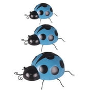 Mobutofu 3Pcs Simulated Ladybug Decors for Outdoor Lawn Ornaments 11.8X9X2.7In