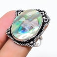 thumbnail image 2 of Natural Abalone Shell Gemstone 925 Sterling Silver Gift Ring Size 8.5, 2 of 2