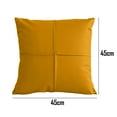 thumbnail image 2 of Funda de almohada de cuero PU de color puro: funda de almohada con costuras simples y modernas, 2 of 5