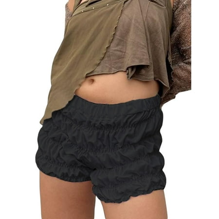 Rdhnmea Women Summer Bloomers Shorts Solid Color Low Rise Lounge Shorts