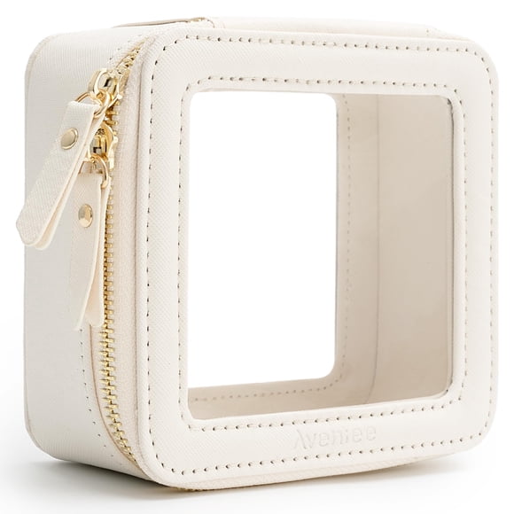 Bolsa de maquillaje Aveniee, minineceser de viaje, tamaño pequeño, transparente