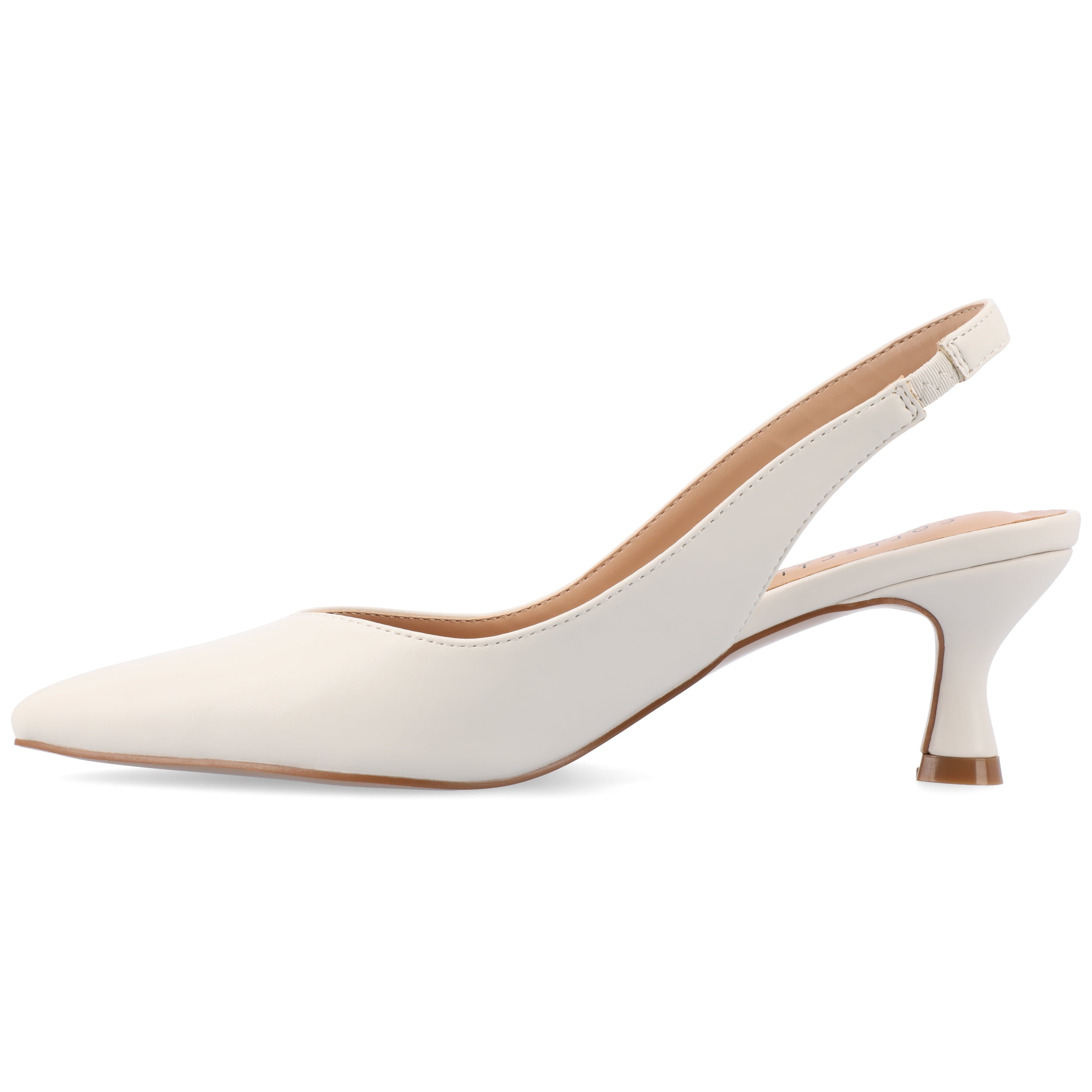 Journee Womens Mikoa Kitten Heel Sling Back Pointed Toe Pumps, Widths Available