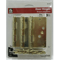 thumbnail image 2 of Everbilt 4 in. Bright Brass Finish Square Corner Security Door Hinge Pack of 3, 2 of 3