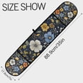 thumbnail image 3 of Yayeee Double Oven Mitt Kitchen Heat Resistant Baking 35" x7" Quilted Glove, Navy Floral Pattern, 3 of 6