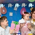 thumbnail image 4 of HEALEEP 2Jgo De Baby Shower Y Cumpleaños Con Banner Azul Colgante De Elefante, 4 of 8