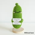 thumbnail image 4 of Cute  Ornaments Home Decoration with Positive Affirmation Card Handmade Woven Vegetable Fruit Doll Funny Positive Potato Plush Doll Toy Knitted Potato Doll POTATO WITH GLASSES, 4 of 8