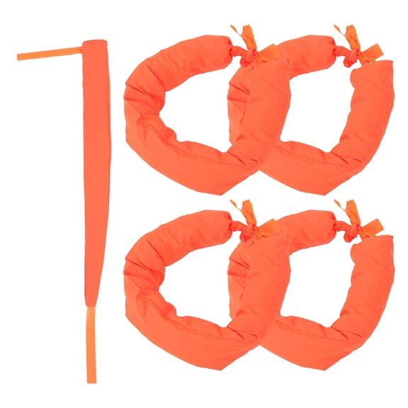 IBASETOY 5Pcs Driveway Cone Sand Bags Orange Cloth Reflective Visibility For Sports Training Areas