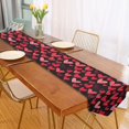 thumbnail image 5 of Ryvnso Red Hearts on Black Table Runner Tablecloth Home Decoration 13 x 70 inches, 5 of 6