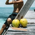 thumbnail image 3 of OUNONA Coconut Puncher Light Yellow Wooden Cutting Tool for Home Users 1Pcs, 3 of 7